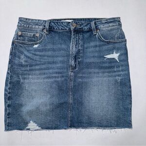 Pistola Denim Skirt fringed pockets Size 32